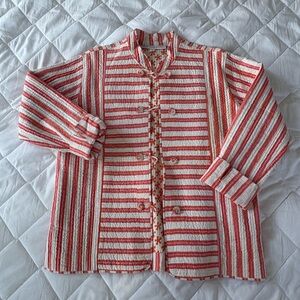 Gretchen Scott orange and pink quilt jacket